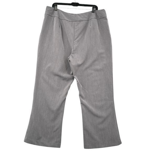 SALON STUDIO Gray Straight Leg Full Length Side Pockets Classic Trousers Size 20 - Picture 2 of 7